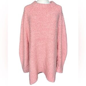 Free People Teddy Sweater Tunic in Pink Rose